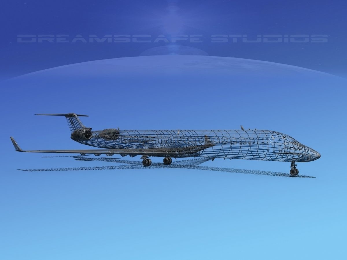 Bombardier CRJ900 Unmarked 2 3D model_12