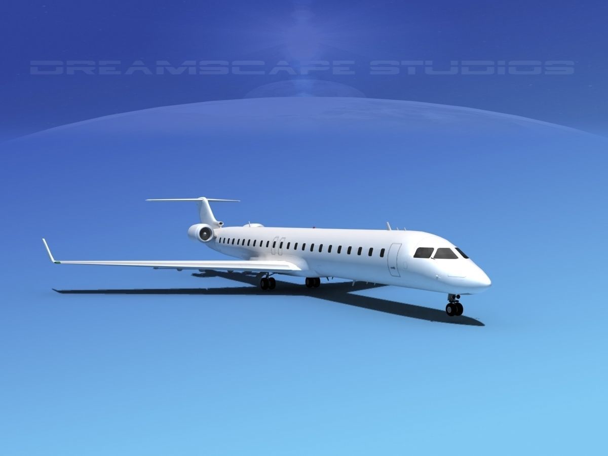Bombardier CRJ900 Unmarked 2 3D model_2