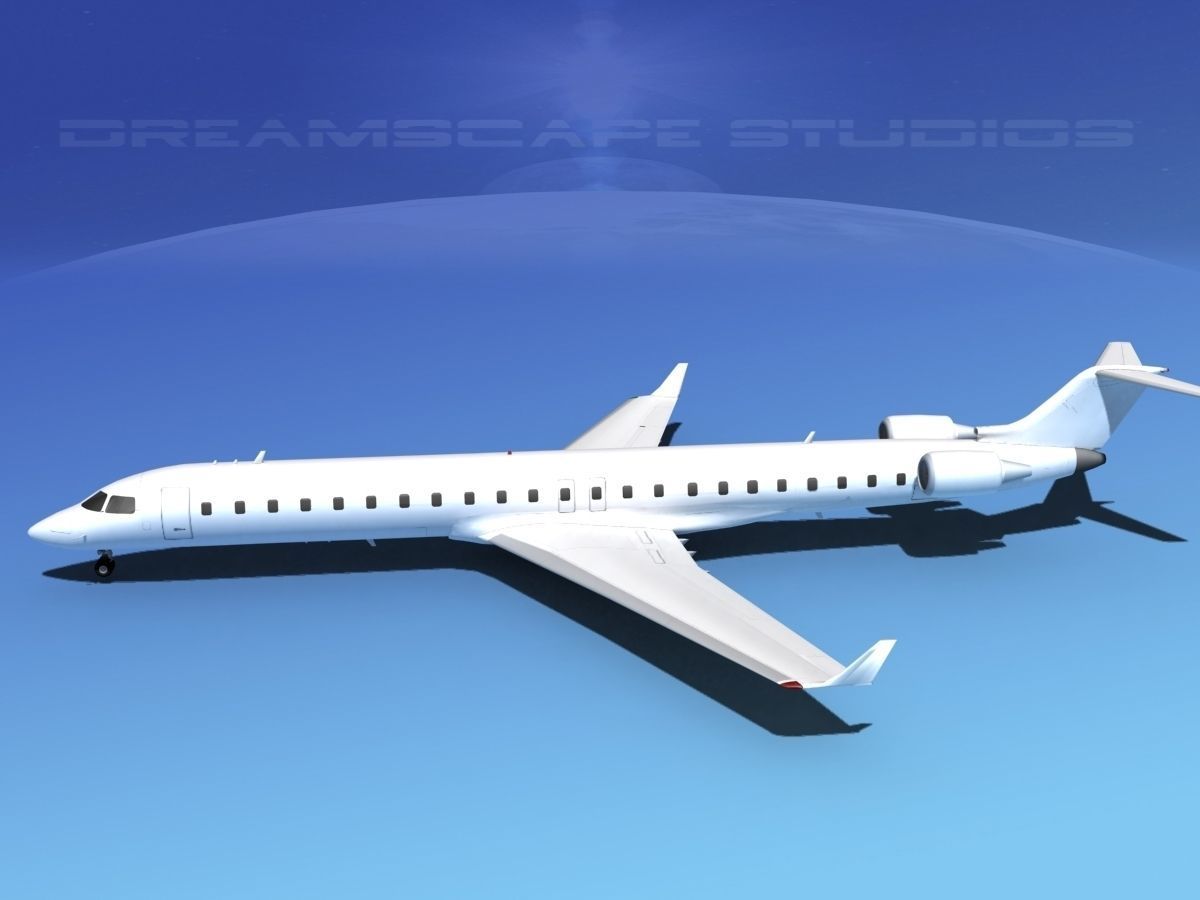 Bombardier CRJ900 Unmarked 2 3D model_9