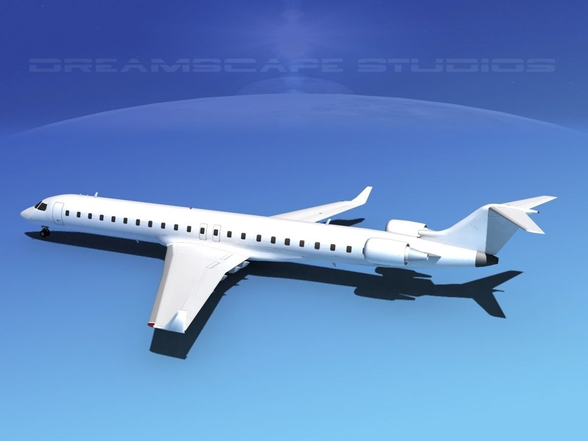 Bombardier CRJ900 Unmarked 2 3D model_8
