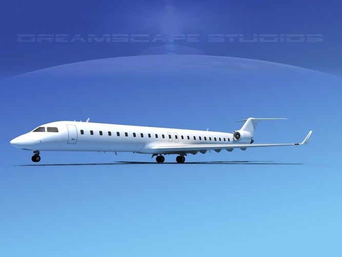 Bombardier CRJ900 Unmarked 2 3D model