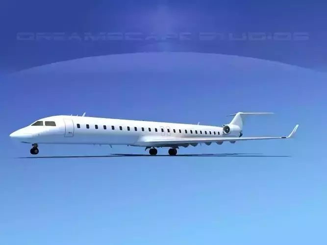 Bombardier CRJ900 Unmarked 2 3D model