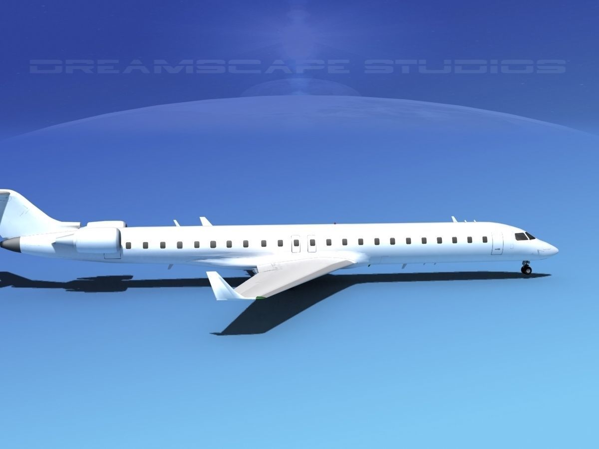 Bombardier CRJ900 Unmarked 2 3D model_4