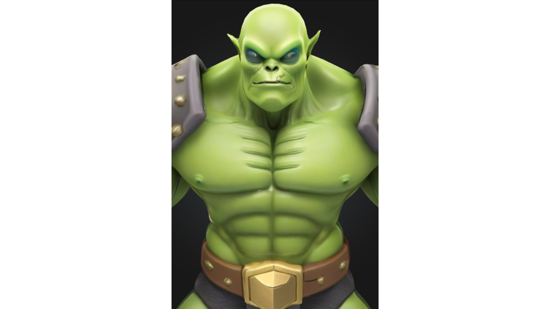 Stylized Orc Warrior Low-poly 3D model_4