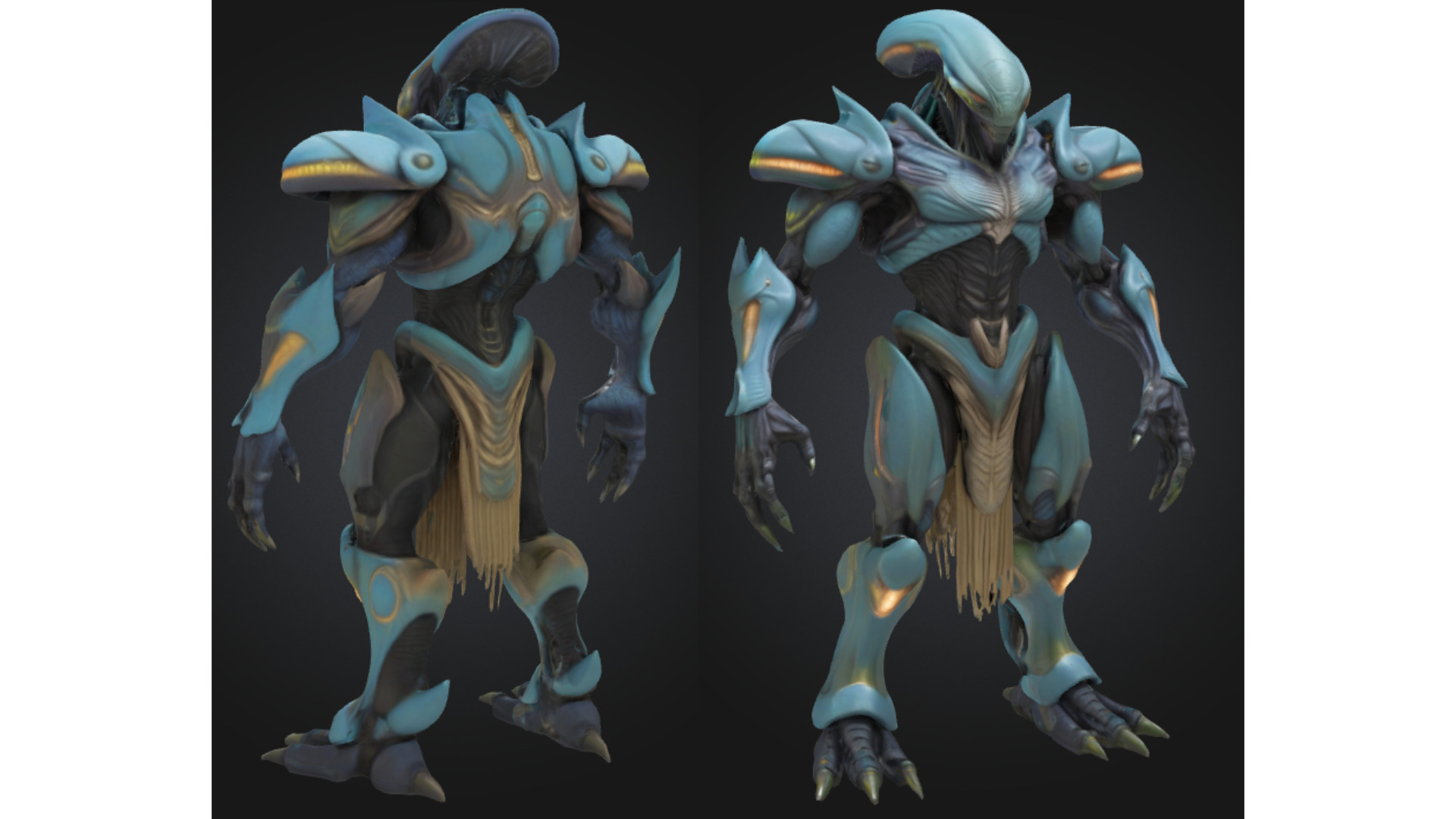 Alien Warrior Sci Fi Fantasy Low-poly 3D model_1