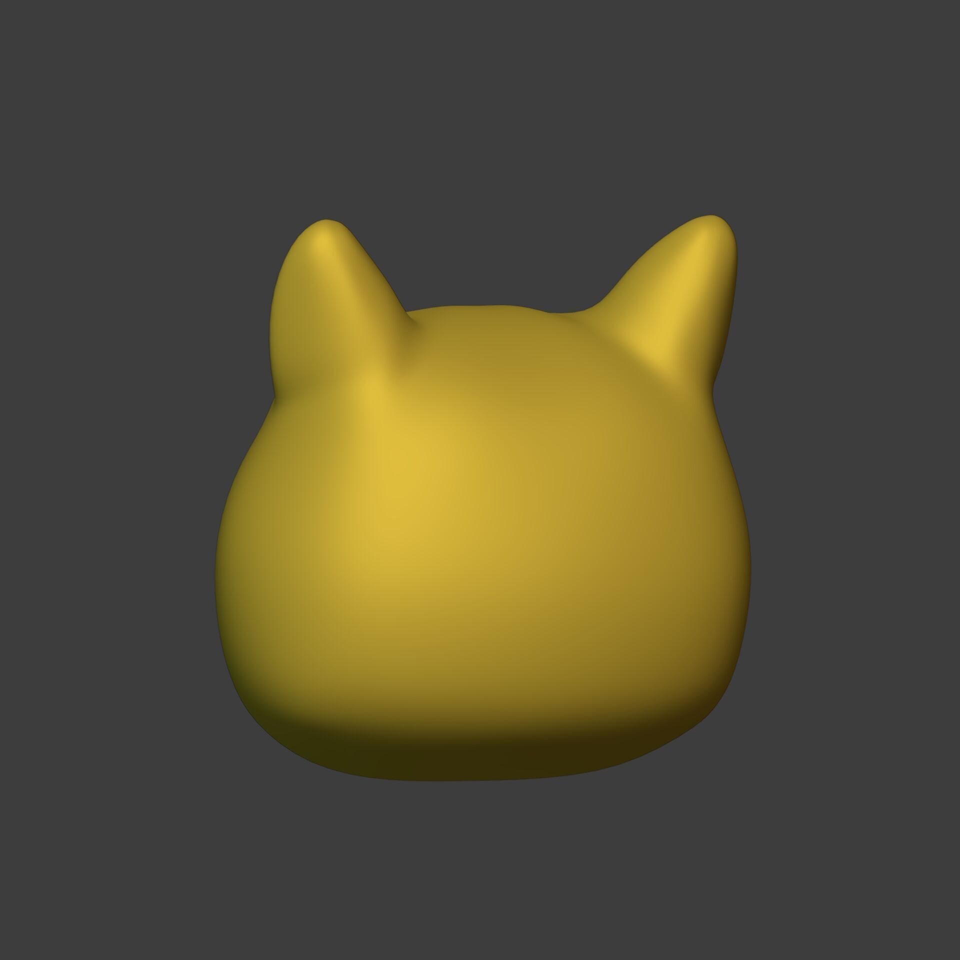 Cat Smiley - Emoji - Icon - Emoticon Head Low-poly 3D model_17