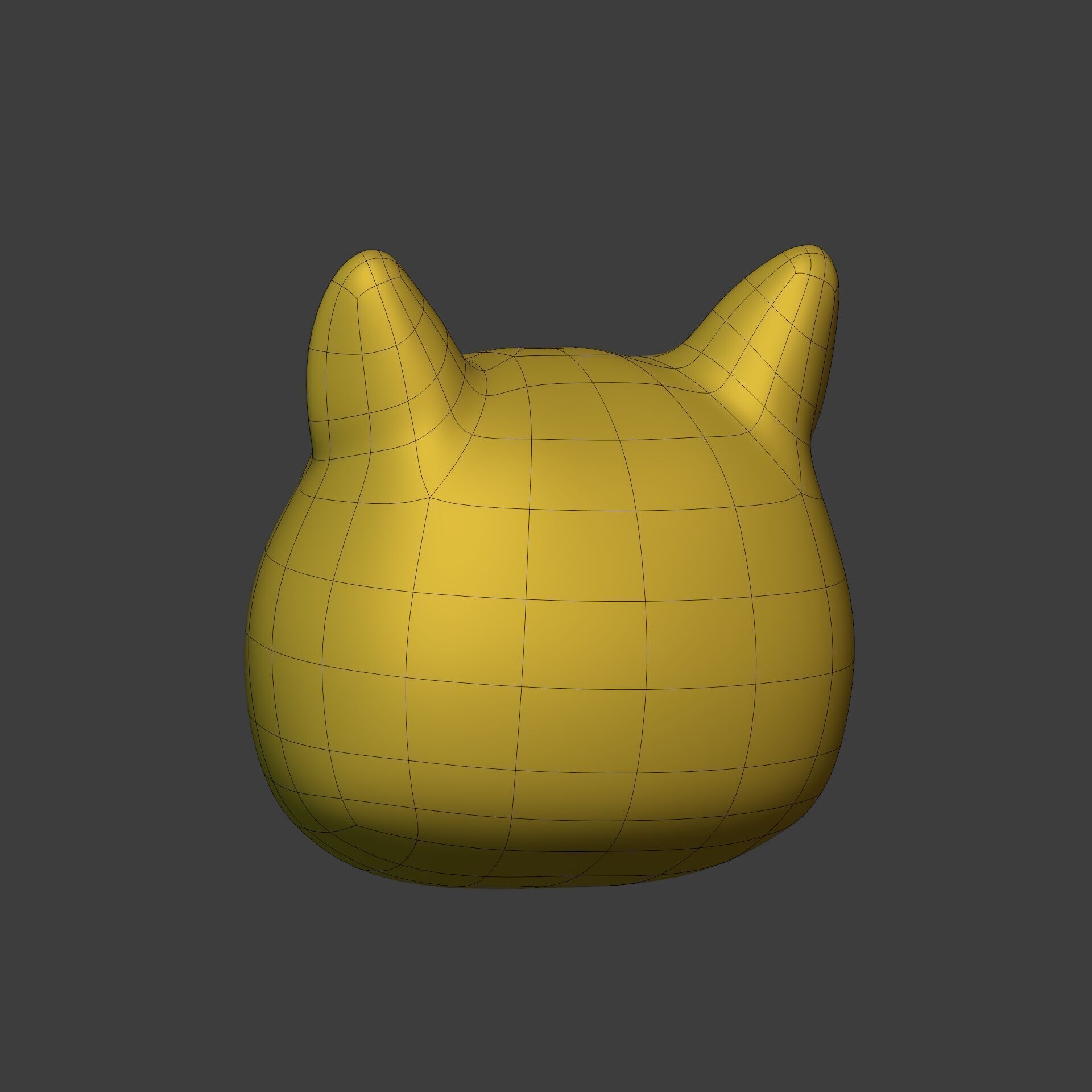 Cat Smiley - Emoji - Icon - Emoticon Head Low-poly 3D model_18