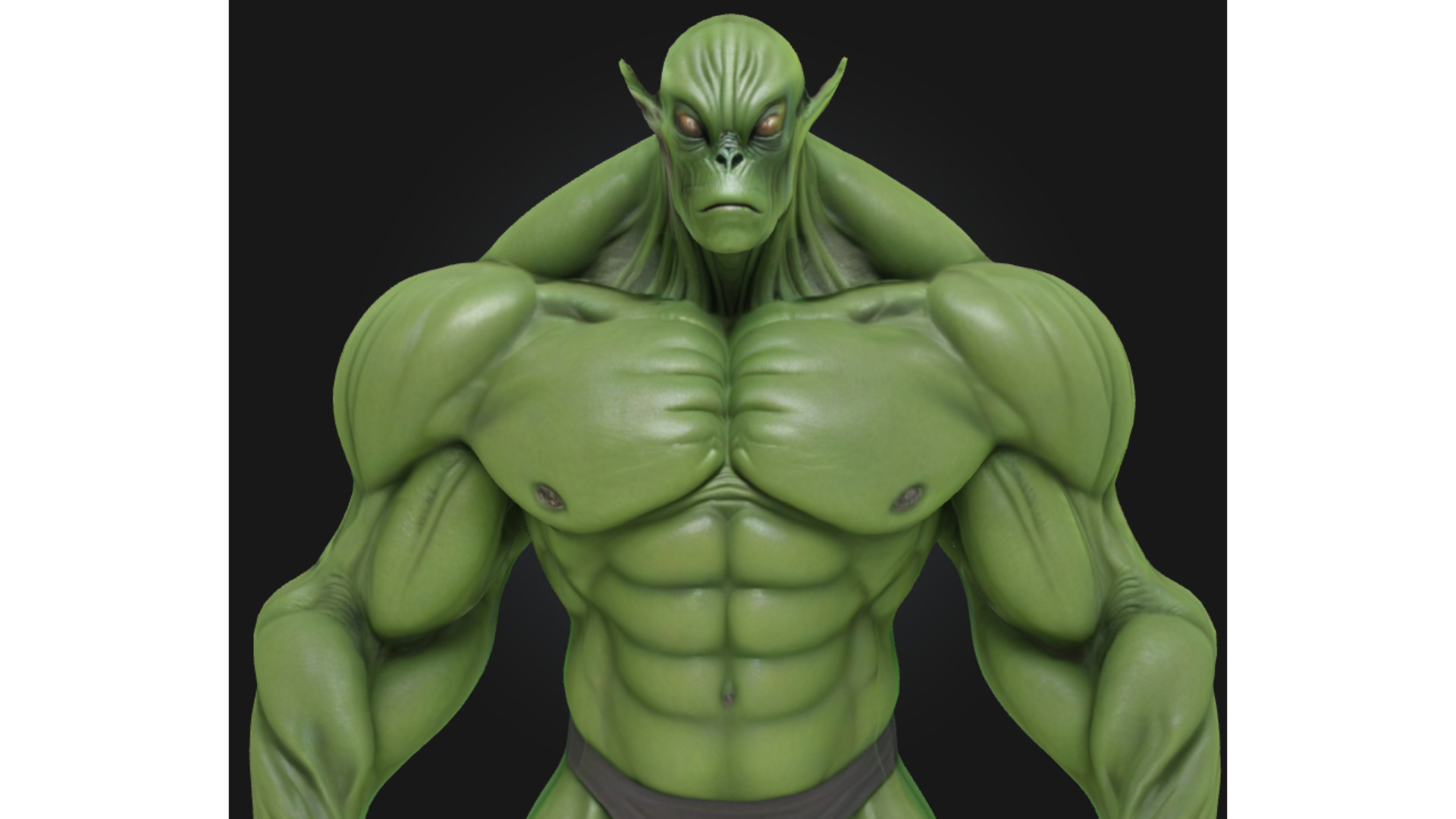 Stylized Mutant Alien Brute Sci Fi Futuristic Creature Low-poly 3D model_4