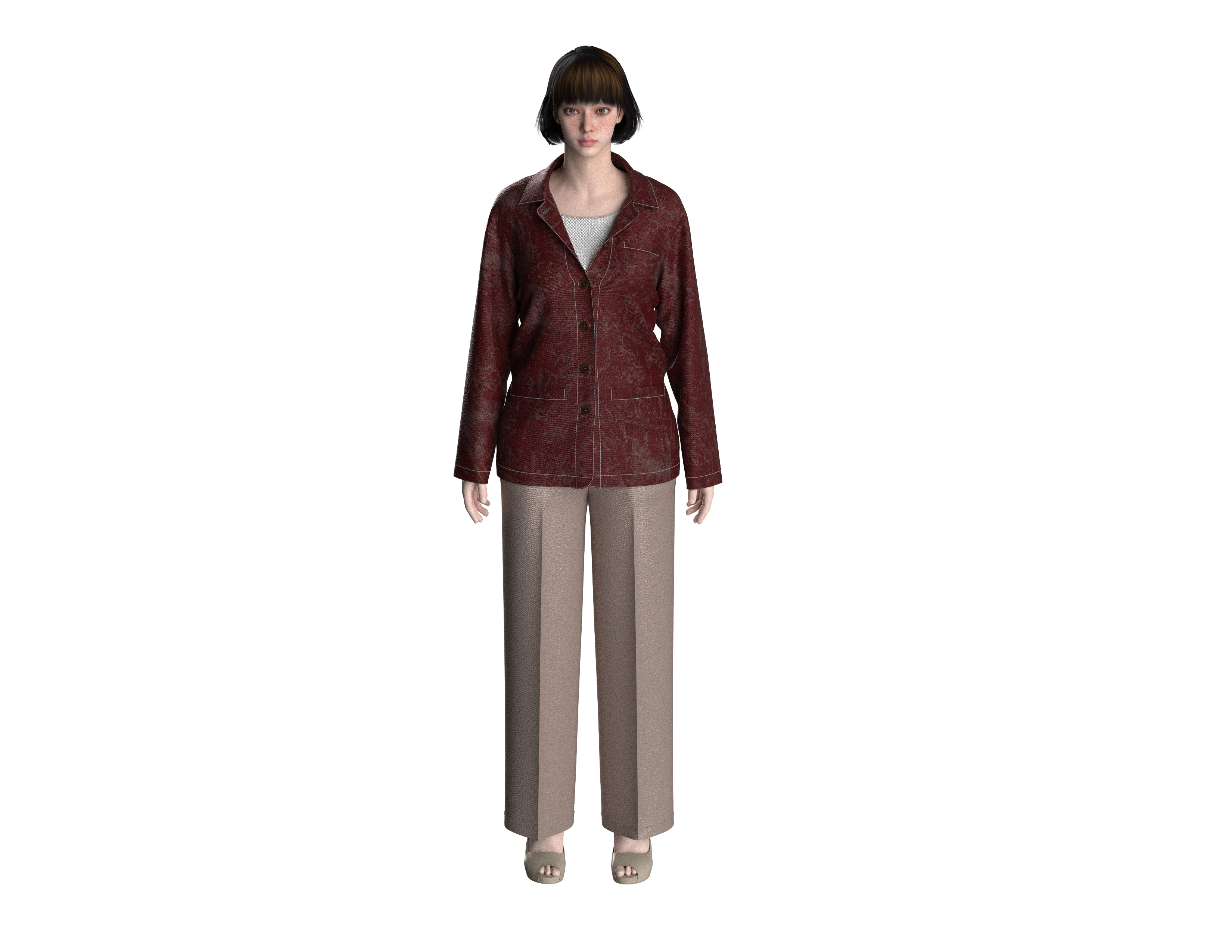 103 jacket pattern for women 3D print model_1