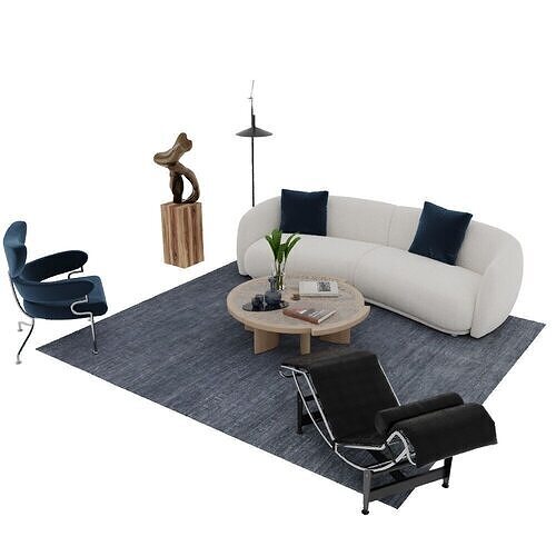 Modern classic sofa37 3D model