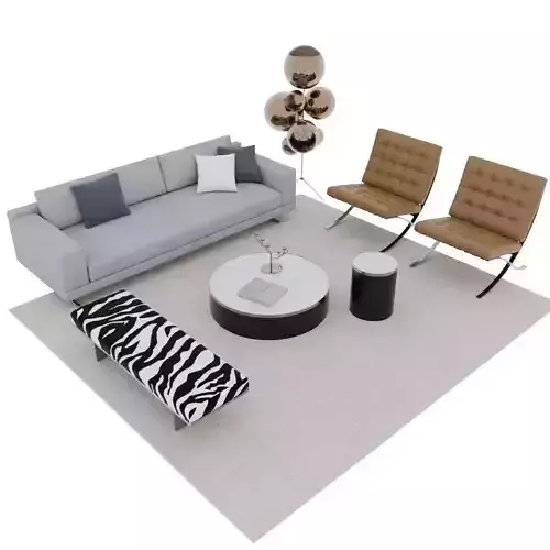 Modern classic sofa 3D model