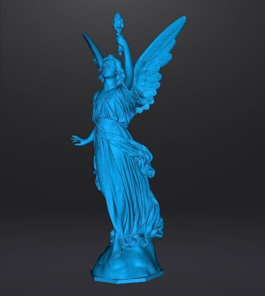 ANGEL WITH TORCH WISDOM STATUE ART SCULPTURE FIGURE MODEL 3D print model_10