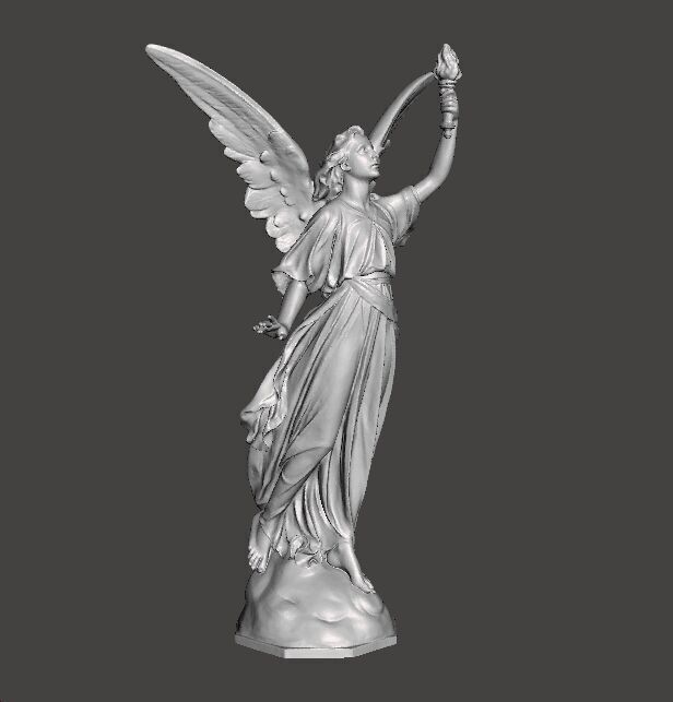 ANGEL WITH TORCH WISDOM STATUE ART SCULPTURE FIGURE MODEL 3D print model_1