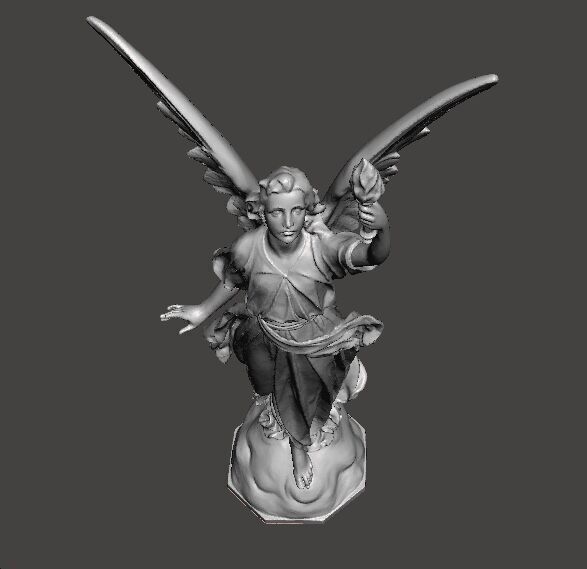 ANGEL WITH TORCH WISDOM STATUE ART SCULPTURE FIGURE MODEL 3D print model_6