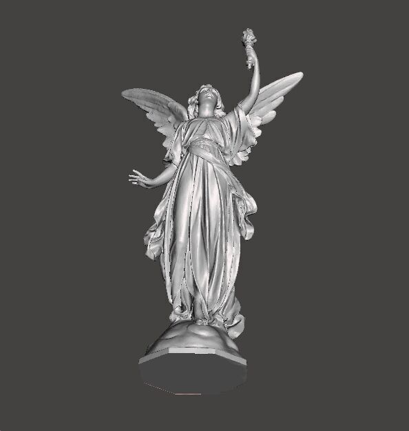 ANGEL WITH TORCH WISDOM STATUE ART SCULPTURE FIGURE MODEL 3D print model_7