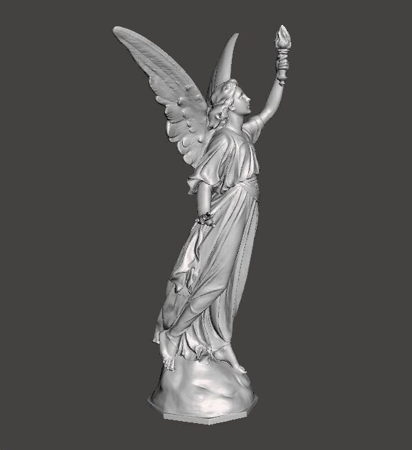 ANGEL WITH TORCH WISDOM STATUE ART SCULPTURE FIGURE MODEL 3D print model_3