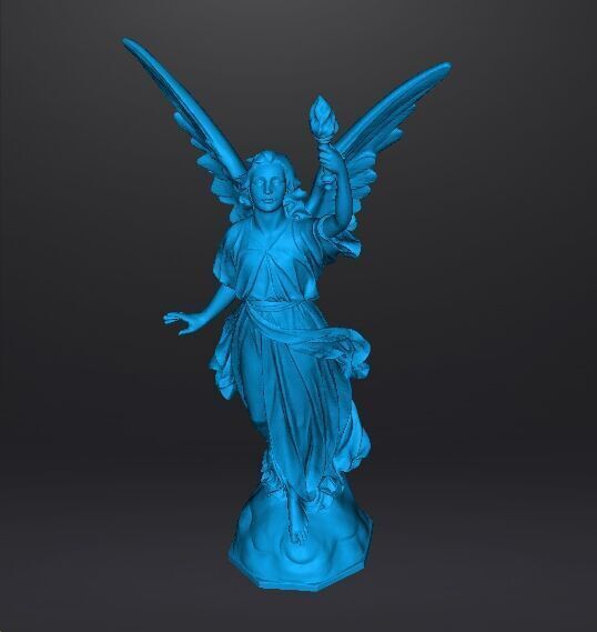 ANGEL WITH TORCH WISDOM STATUE ART SCULPTURE FIGURE MODEL 3D print model_11