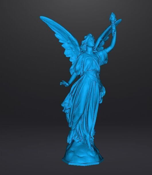 ANGEL WITH TORCH WISDOM STATUE ART SCULPTURE FIGURE MODEL 3D print model_9