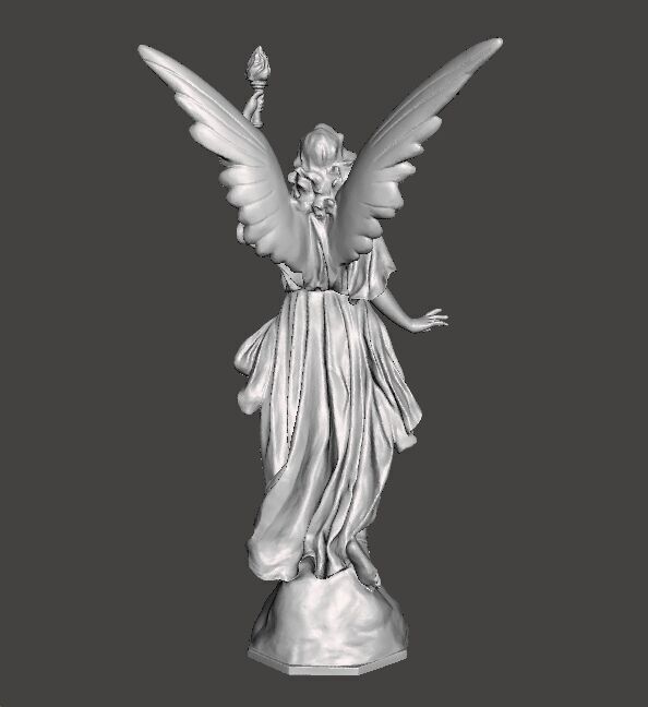 ANGEL WITH TORCH WISDOM STATUE ART SCULPTURE FIGURE MODEL 3D print model_5