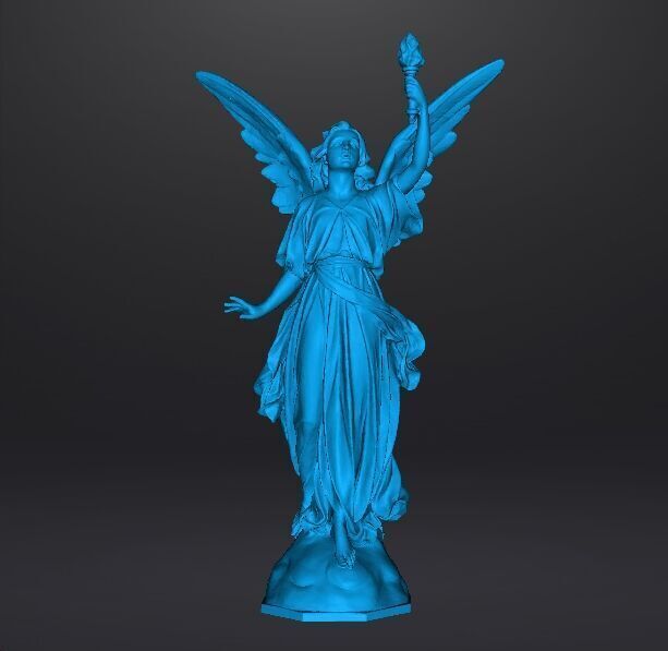 ANGEL WITH TORCH WISDOM STATUE ART SCULPTURE FIGURE MODEL 3D print model_8