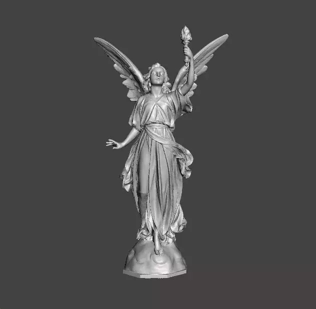 ANGEL WITH TORCH WISDOM STATUE ART SCULPTURE FIGURE MODEL 3D print model_0