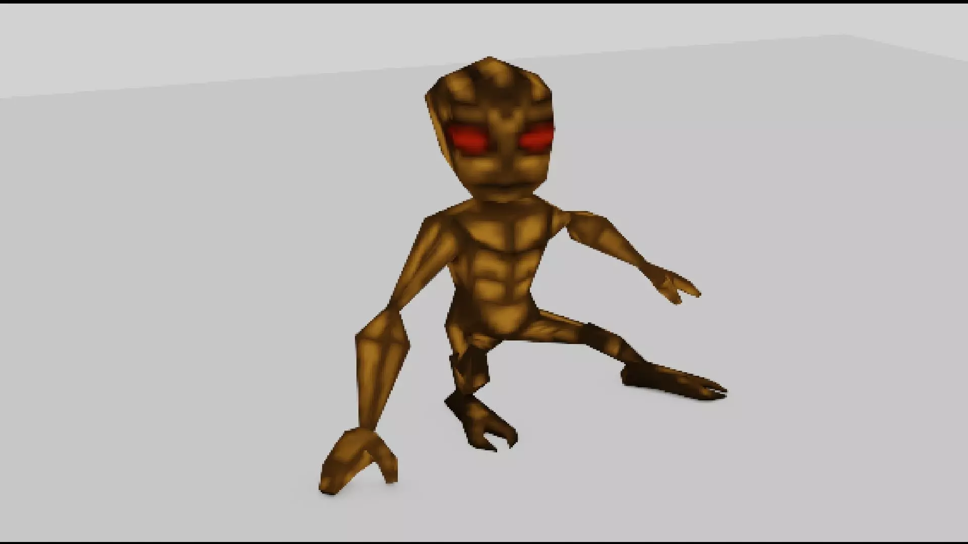 Alien of Varginha Retro Model PSX Style Low-poly 3D model