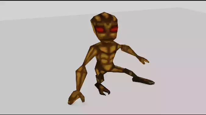 Alien of Varginha Retro Model PSX Style