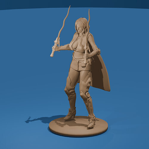 Fantasy Sword Girl 3D print model
