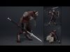 Obsidian Spearman Low-poly 3D model_5