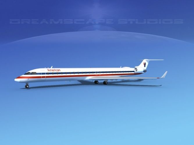 Bombardier CRJ1000 American Airlines 3D model