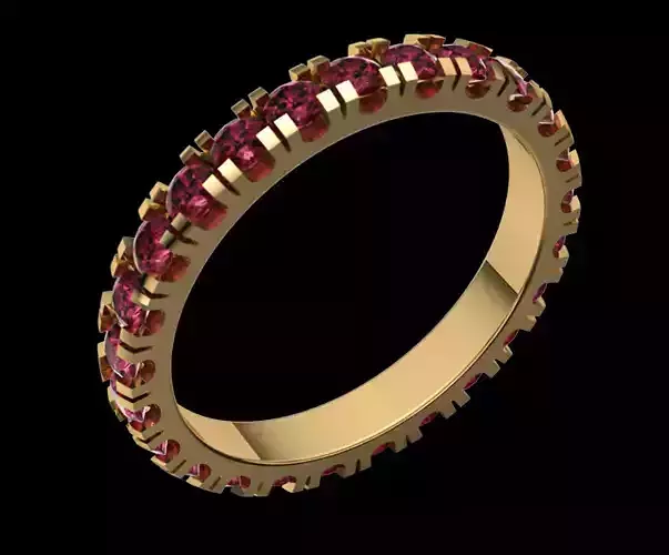 Ruby Eternity Ring 3D print model