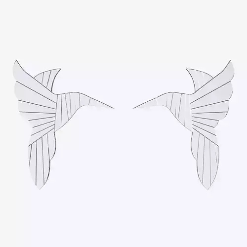 Humming Bird Mirror Art