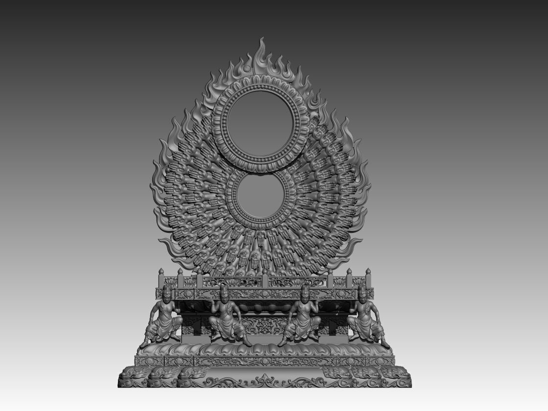 Bodhisattva Thousand armed ver 2 3D print model_4