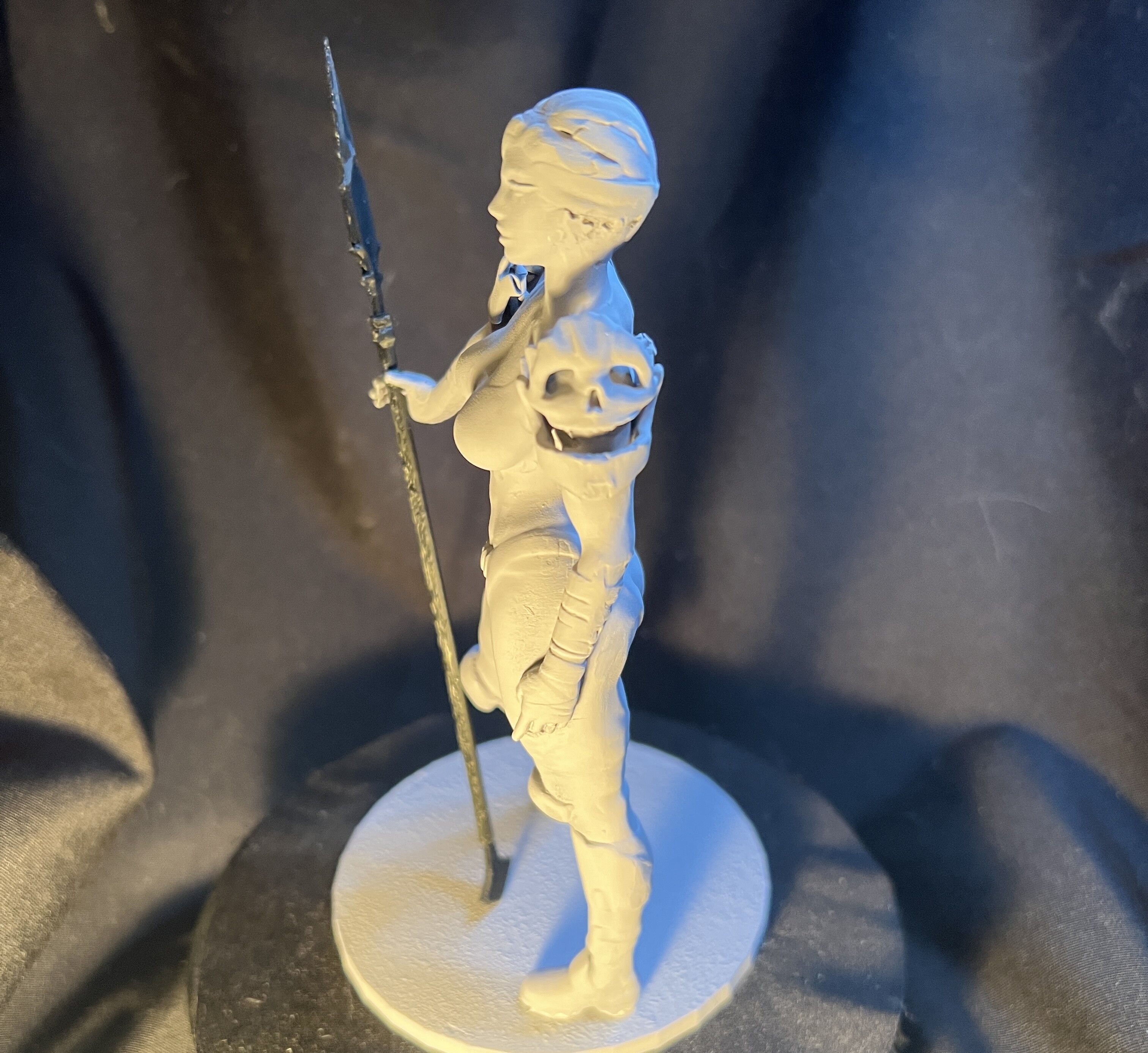 Female Spear Warrior 3D print model_5