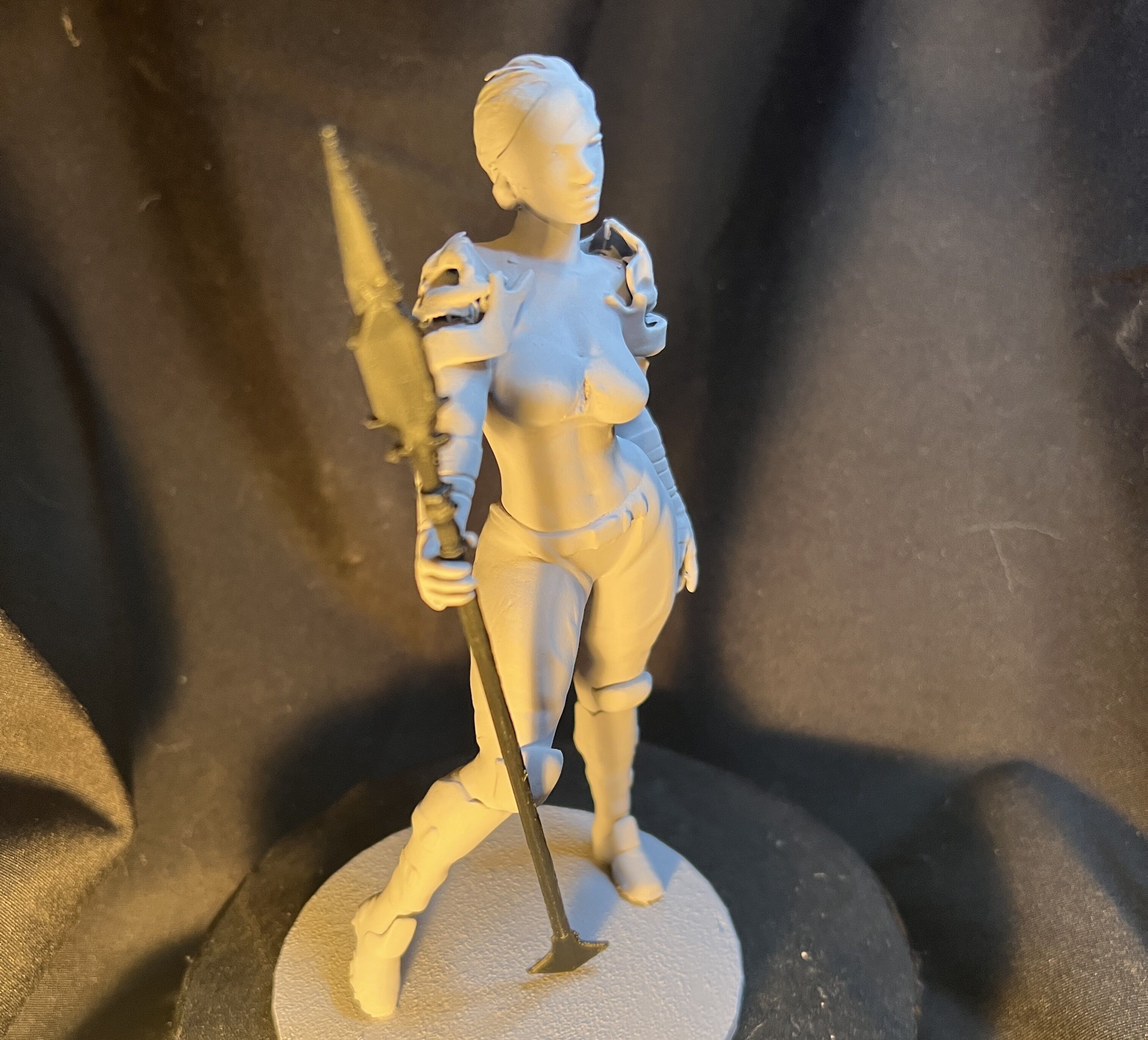Female Spear Warrior 3D print model_4