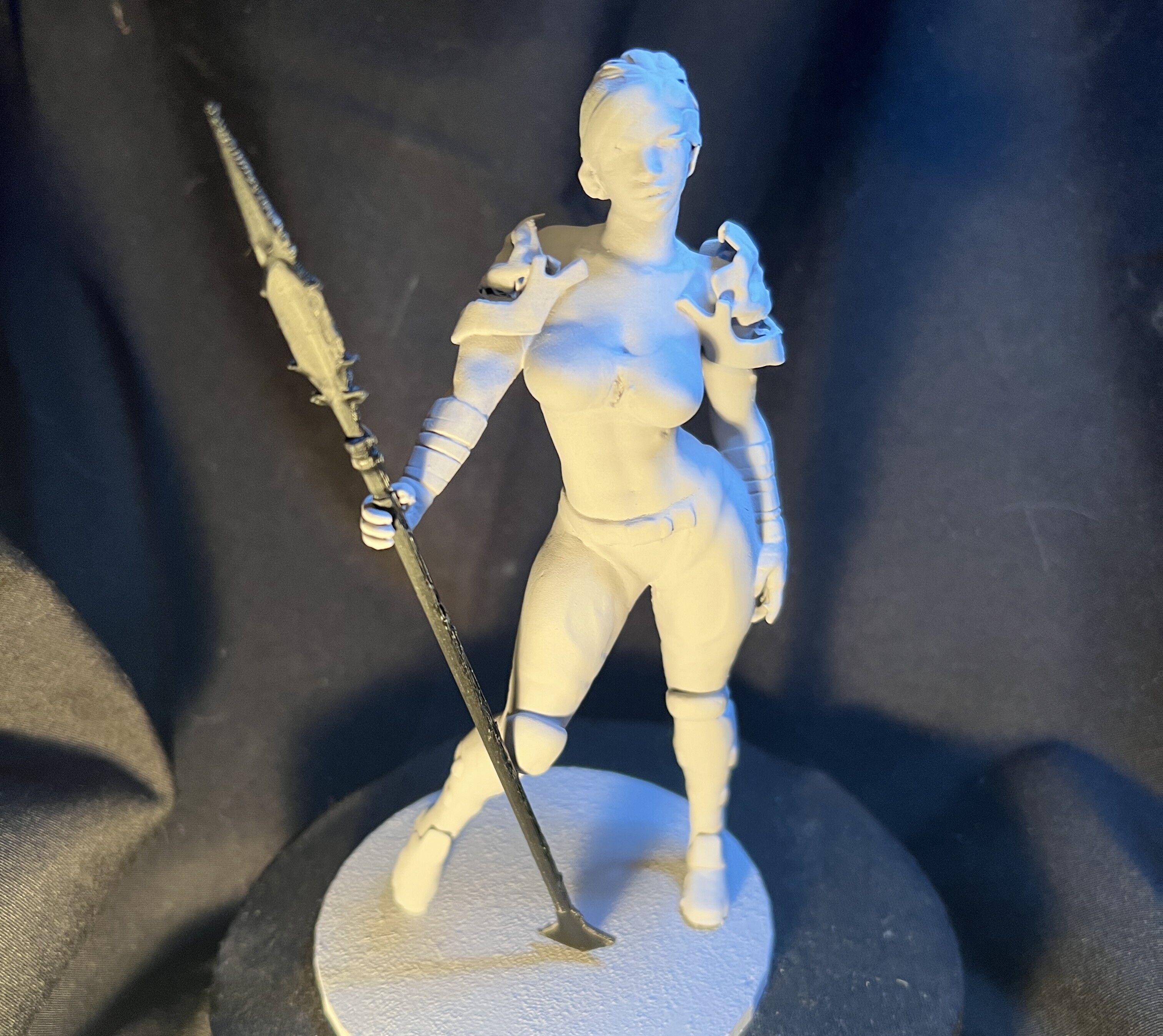 Female Spear Warrior 3D print model_1