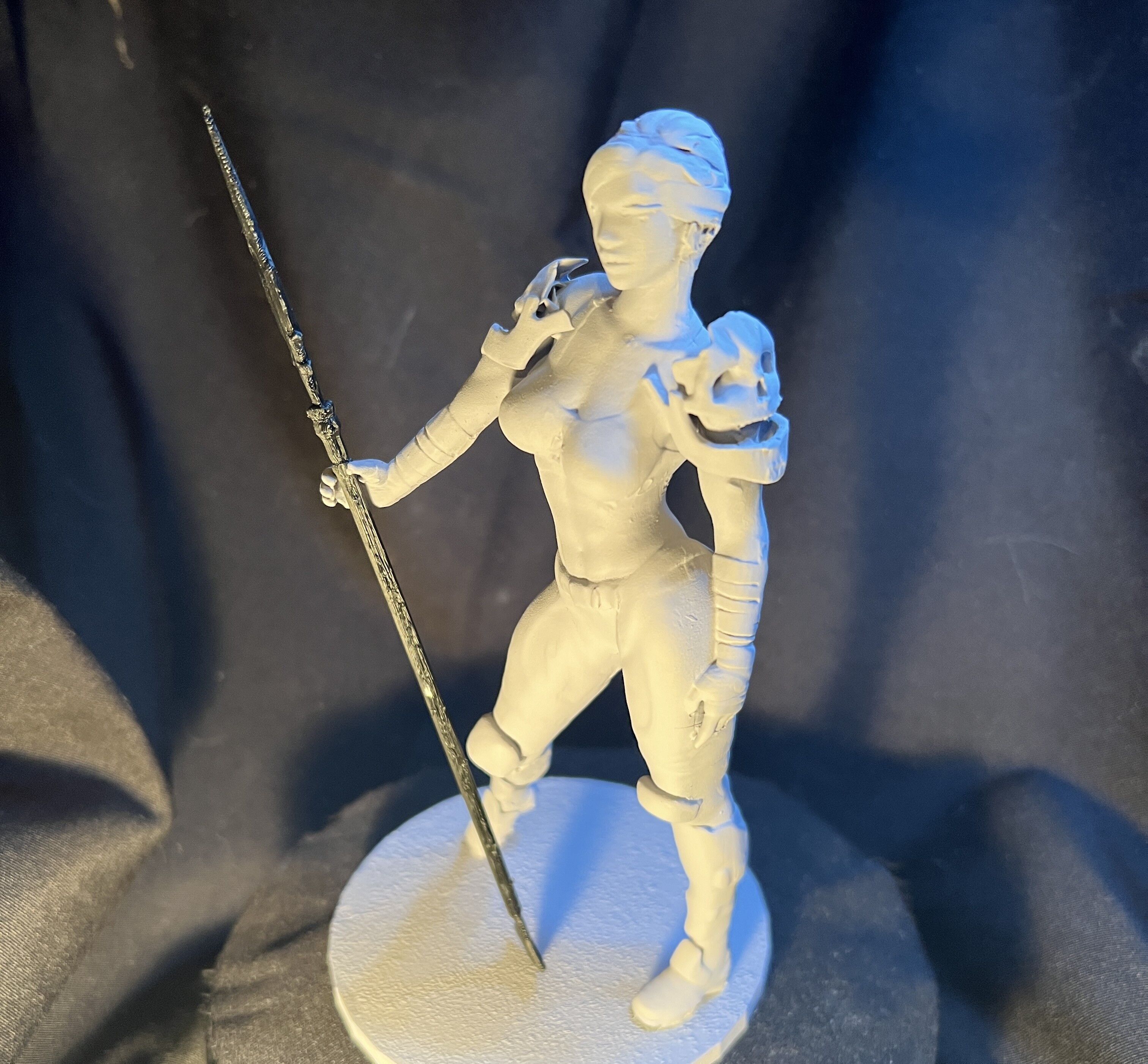 Female Spear Warrior 3D print model_2