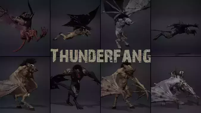 Thunderfang Low-poly 3D model