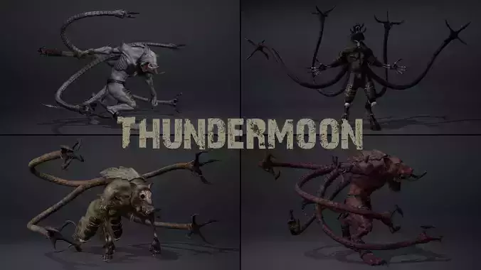 Thundermoon Low-poly 3D model