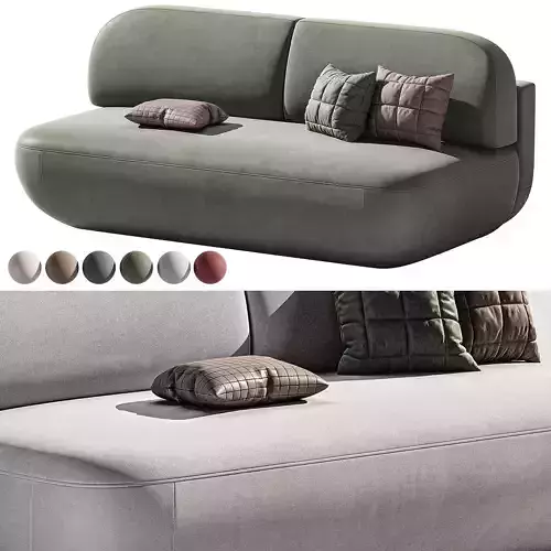 Sofa Straight melou 3D model
