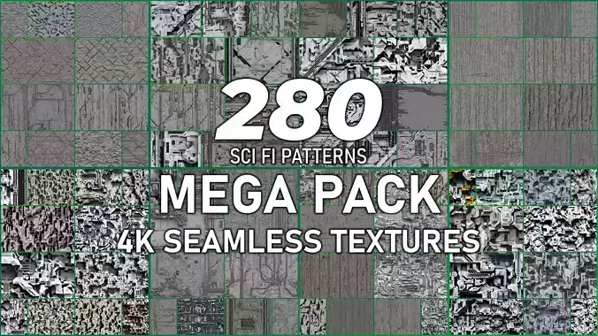 280 Seamless Sci-fi Patterns - Collection Vol 3