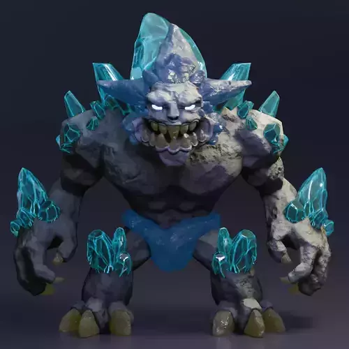 Crystal Golem Boss  Ancient Icecore Golem  Stonecrush Titan