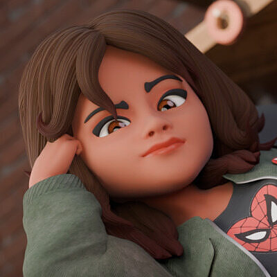 Michelle Jones Watson 3D Model  Low-poly 3D model