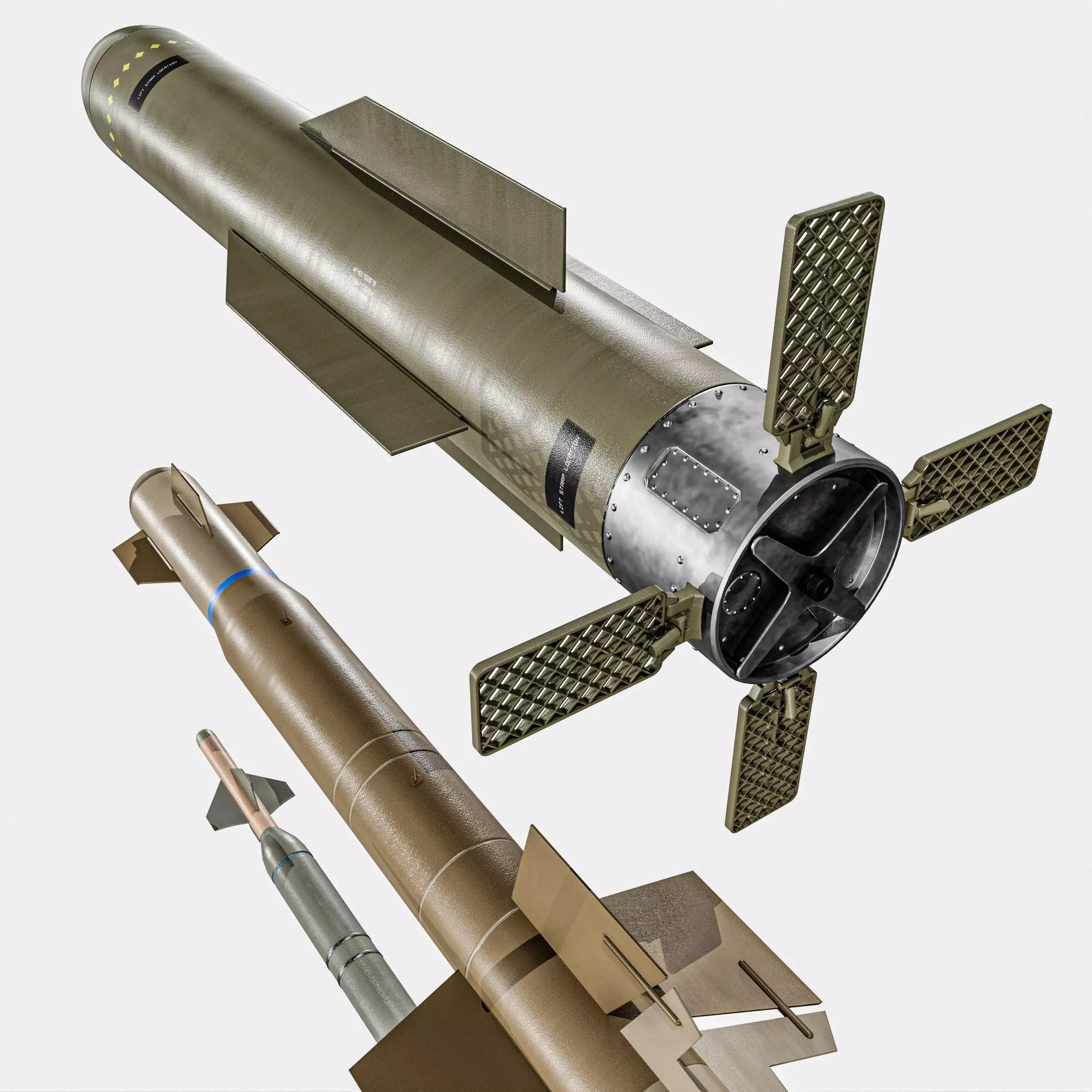Bunker Buster Bomb Pack GBU 57 15 28 Low-poly 3D model