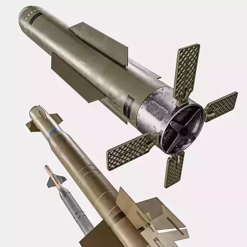 Bunker Buster Bomb Pack   GBU 57  15  28 Low-poly 3D model