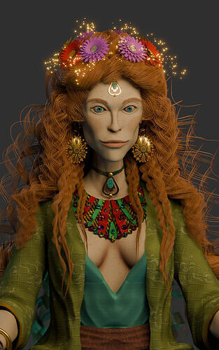 Lada  Goddess of Spring and Love Stylized Game Character Low-poly 3D model