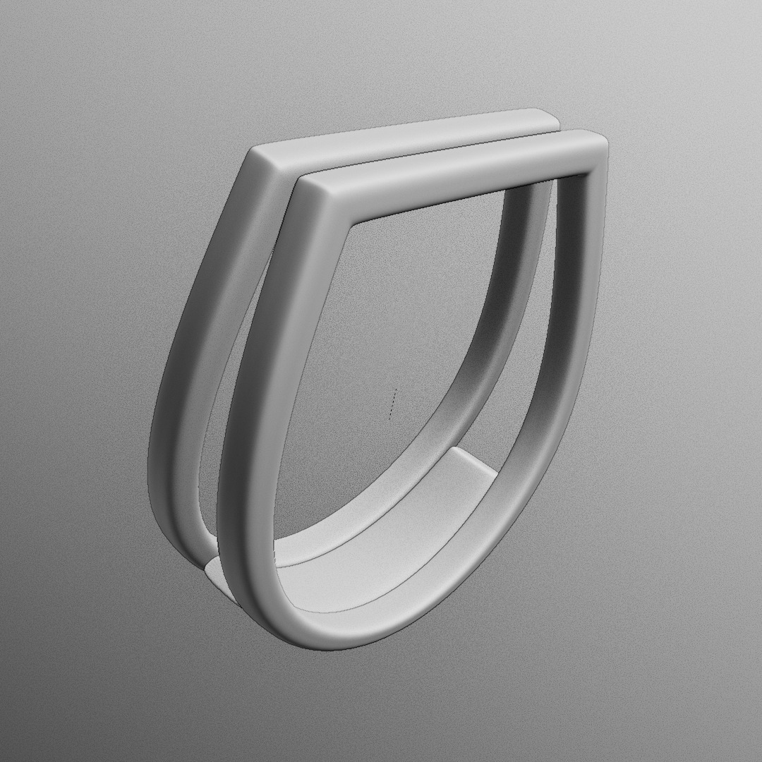Twin-Frame Blade Ring - Futuristic Print-Ready Jewelry 96 3D print model_4
