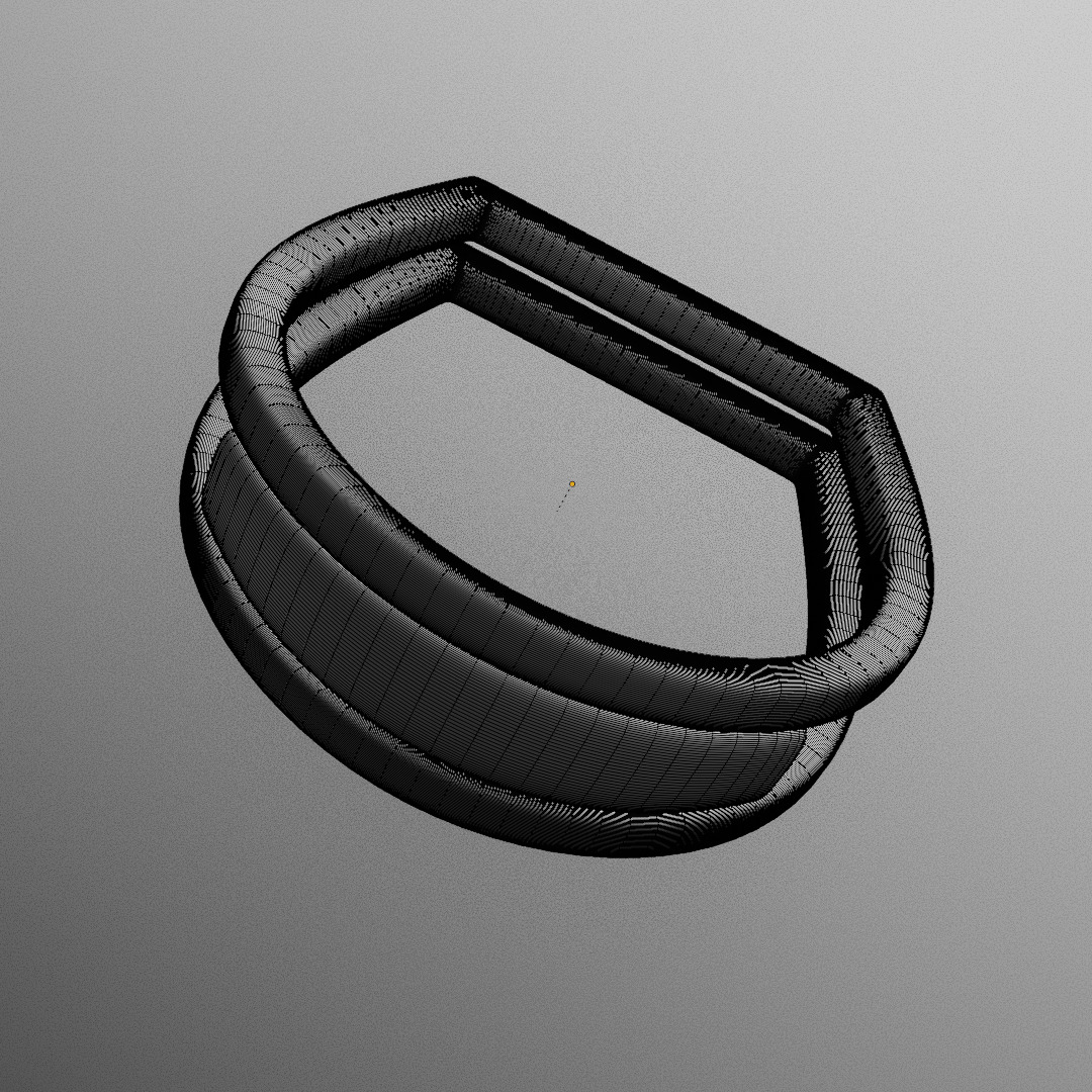 Twin-Frame Blade Ring - Futuristic Print-Ready Jewelry 96 3D print model_9