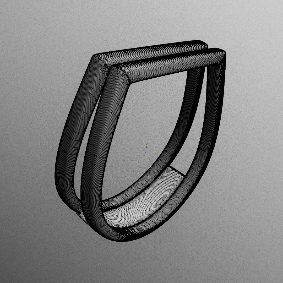 Twin-Frame Blade Ring - Futuristic Print-Ready Jewelry 96 3D print model_6