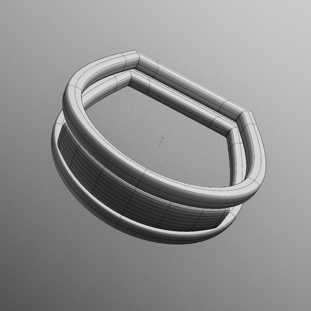 Twin-Frame Blade Ring - Futuristic Print-Ready Jewelry 96 3D print model_8